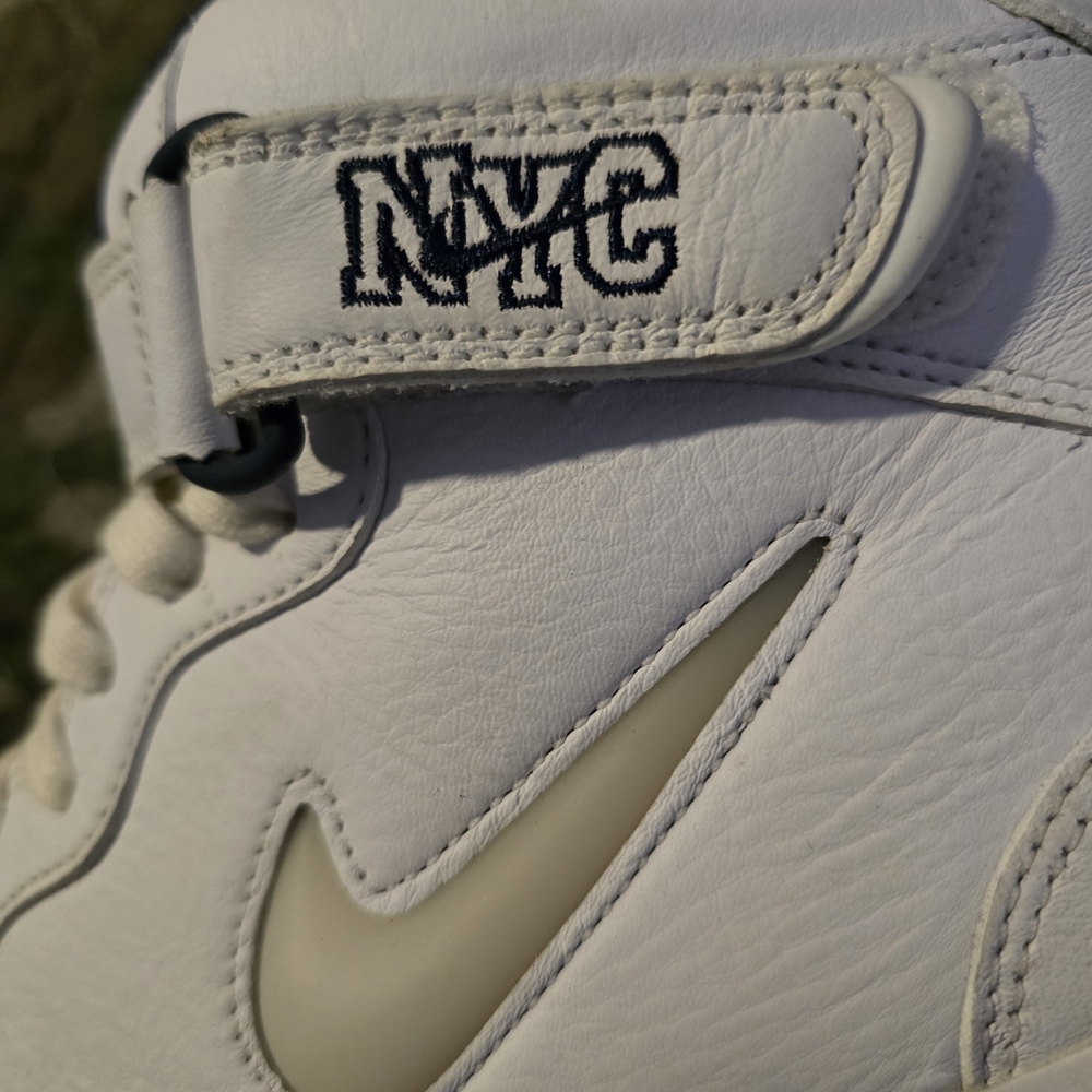 Nike White Athletic Shoes with NYC Detail